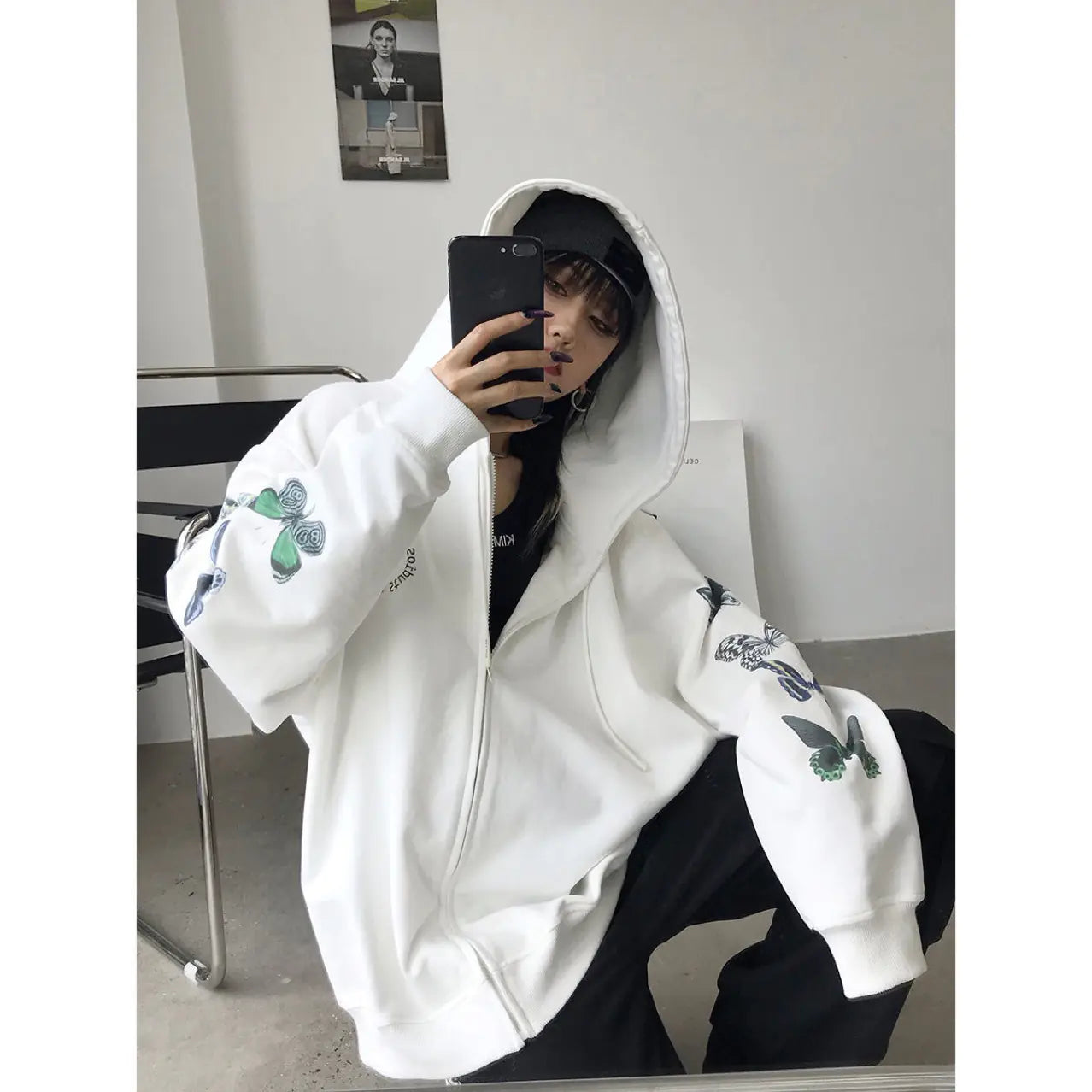 Cashmere Padded Hooded Women's Coat and Sweater